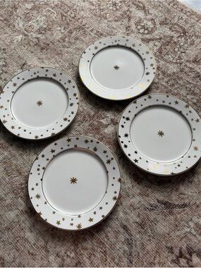 Sakura Galaxy Salad Plates 14k Gold